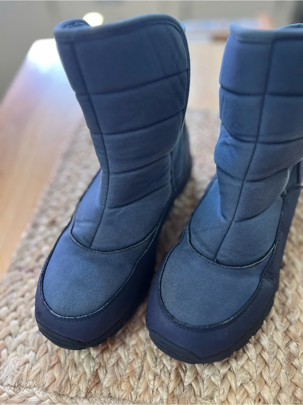 Lands' End Navy Kids Snow Boots